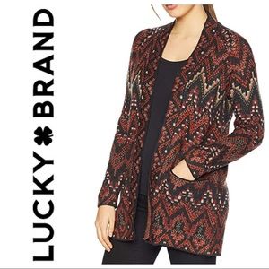 Lucky Brand Fiji Ikat Knit Cardigan